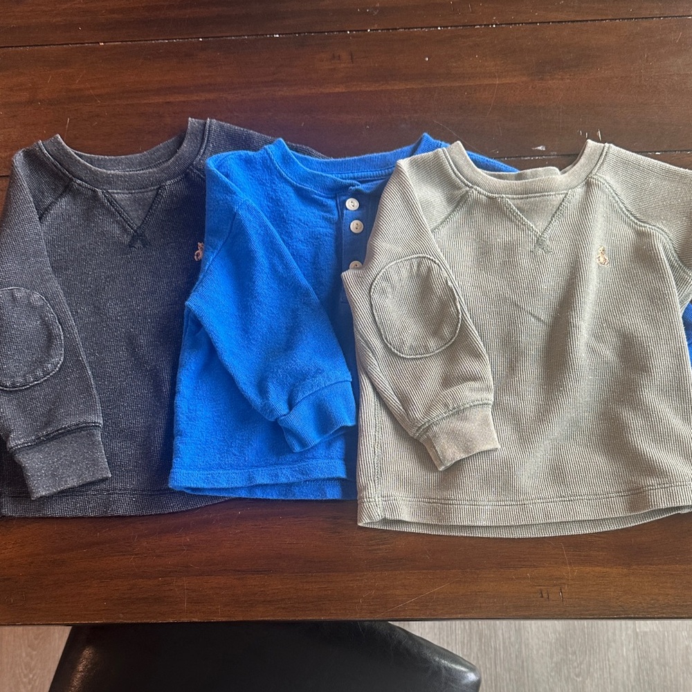 GAP Kids' Sweatshirt Set - Charcoal, Royal Blue, Light Beige